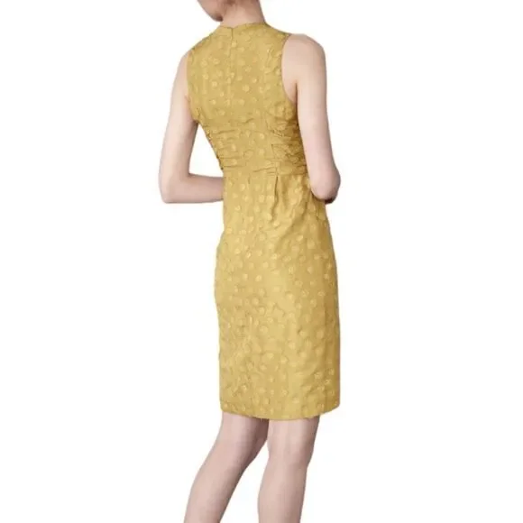 Anthro Quillaree Lemongrass Silk Tethered Dots BHLDN 4 - Picture 3 of 15